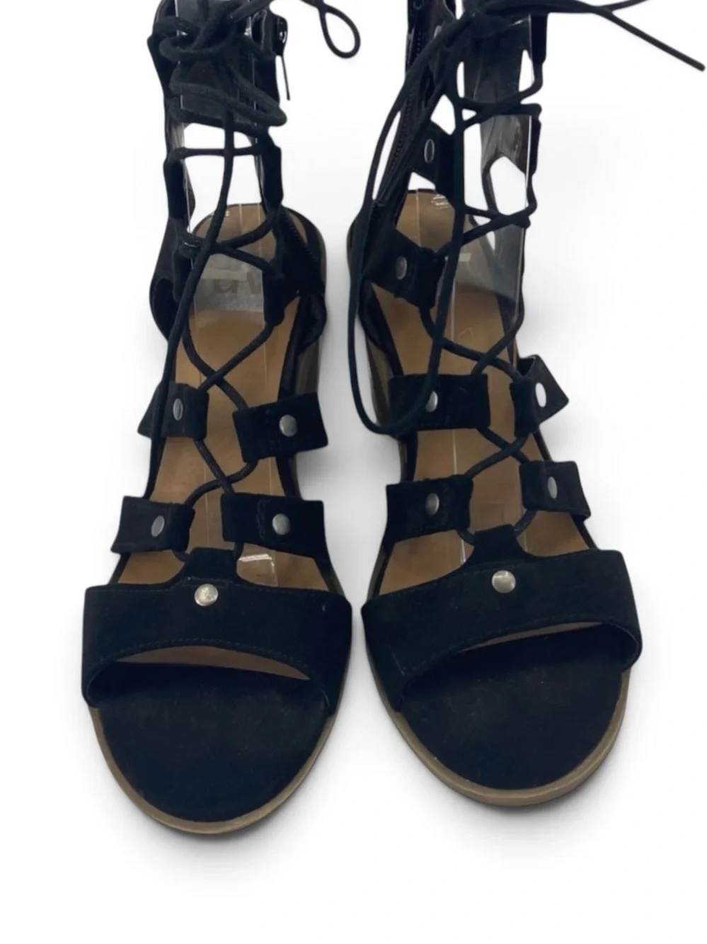 DV by Dolce Vita | Black Suede Lace Up Sandals